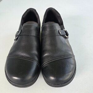 Clarks Collection Shoe Black Slip On Comfort Casual Timeless Black Women 9M